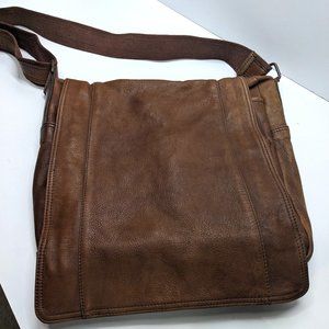 Fossil World Wide Genuine Leather Crossbody messenger bag, tote, briefcase